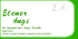 elemer angi business card