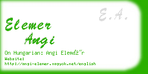 elemer angi business card